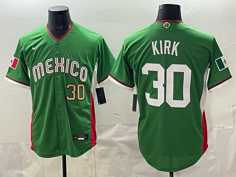 Men 2026 World Cub USA #30 Kirk green Nike MLB Jersey 008